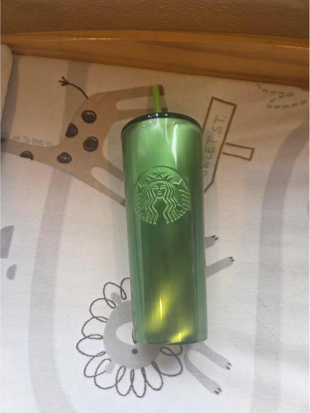 Starbucks grinch Green Stainless Steel Tumbler with Straw- venti size